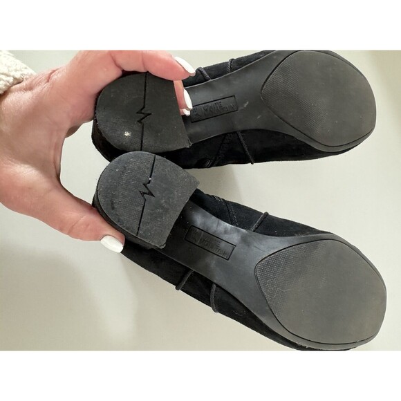 White Mountain Black Ankle Boots Booties Leather & Suede Side Zip Womens Sz 8M - Picture 11 of 11